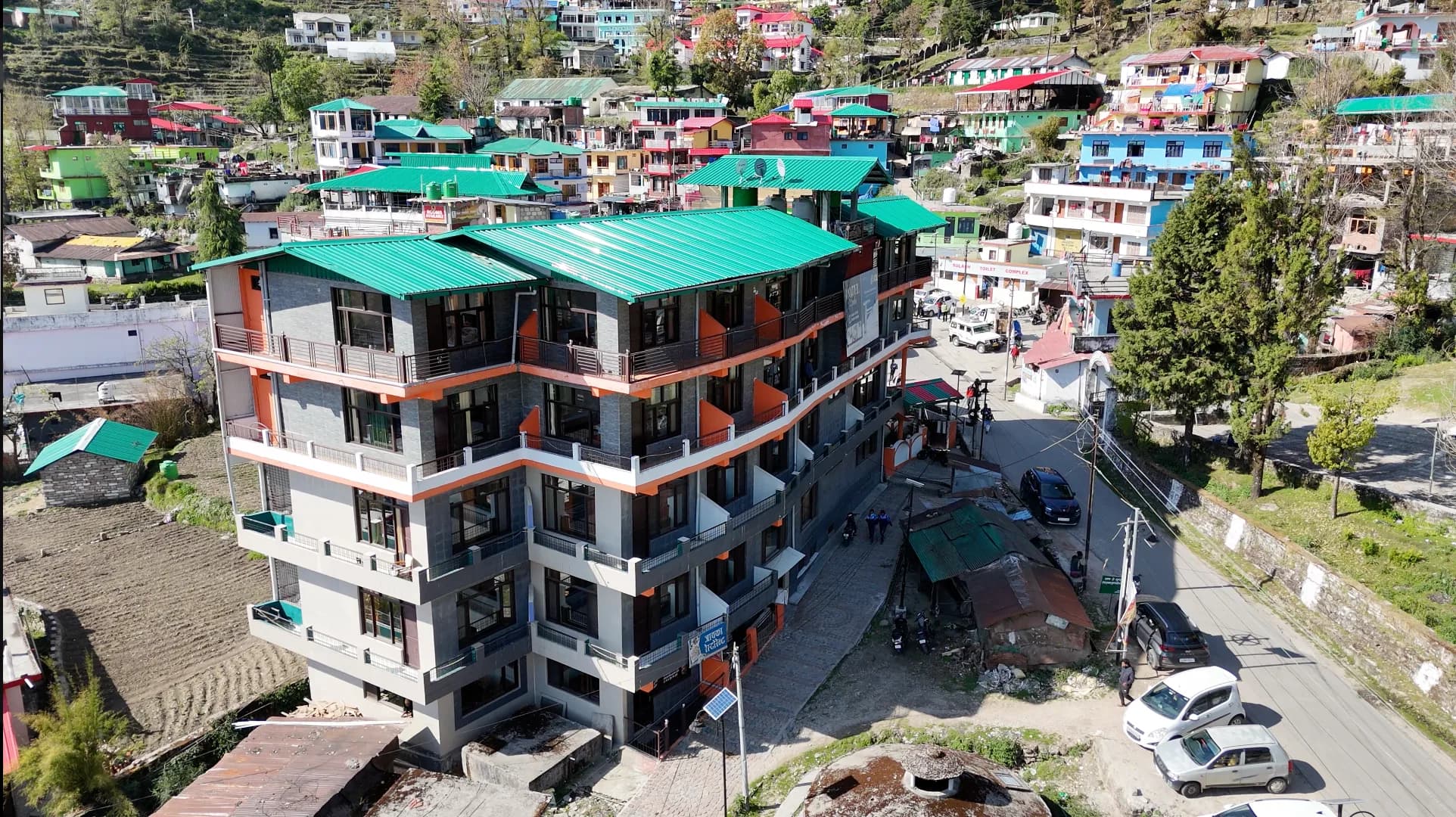 Aerial view of Hotel Leela Mount View